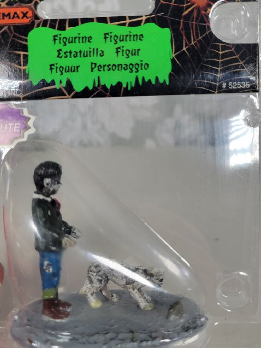Creepy Cat Lemax Spooky Town figurine Halloween Village - Child Kitty & Mouse NI